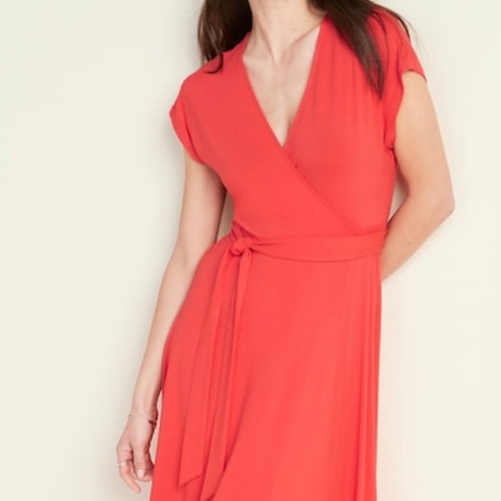 NWOT Old Navy Wrap-Front Dolman-Sleeve Midi